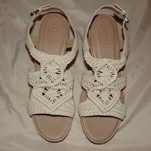 SOUL NATURALIZER OASIS ESPADRILLE WEDGE SANDALS SZ 11M